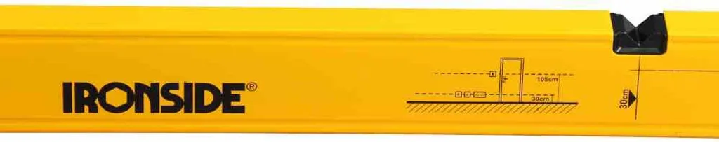 Niveau d'électricien 130cm IRONSIDE pour pose de prises et interrupteurs alignés
