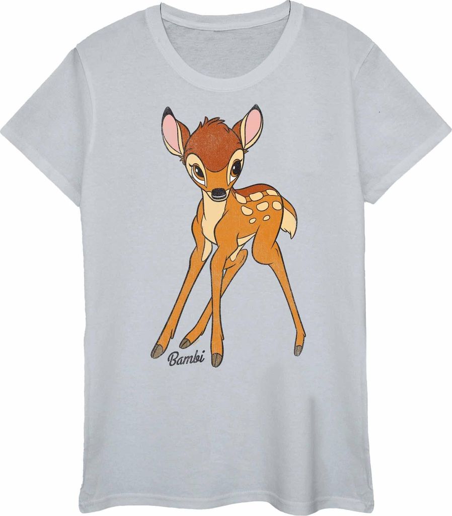 Bambi - "Classic" T-Shirt für Damen BI444 (L) (Grau meliert)