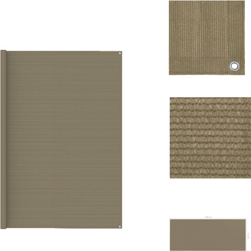vidaXL Zeltteppich 250x600 cm Taupe - Zeltzubehör