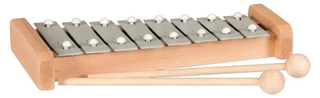 Xylophone 8 notes Egmont Toys en bois et métal - Sonorité claire et pure