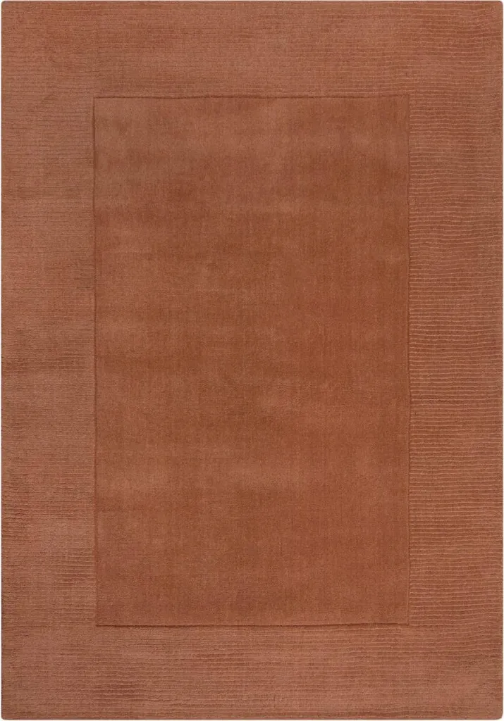 Tapis Tuscany Orange en laine naturelle texturée et tissée à la main
