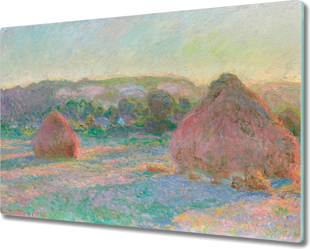 Coloray Schneidebrett Herdabdeckplatte 80x52 cm Kochplattenabdeckung Küchenbrett Hackbrett - Monet Heuschober