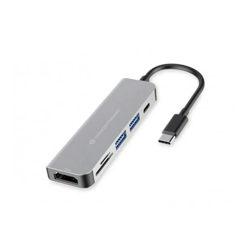 Station d'accueil CONCEPTRONIC DONN02G 6-en-1 Hub USB-C avec HDMI 4K