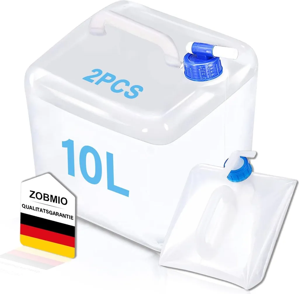 Bidon d'eau pliable 10L : stockez votre eau sans encombrer vos placards