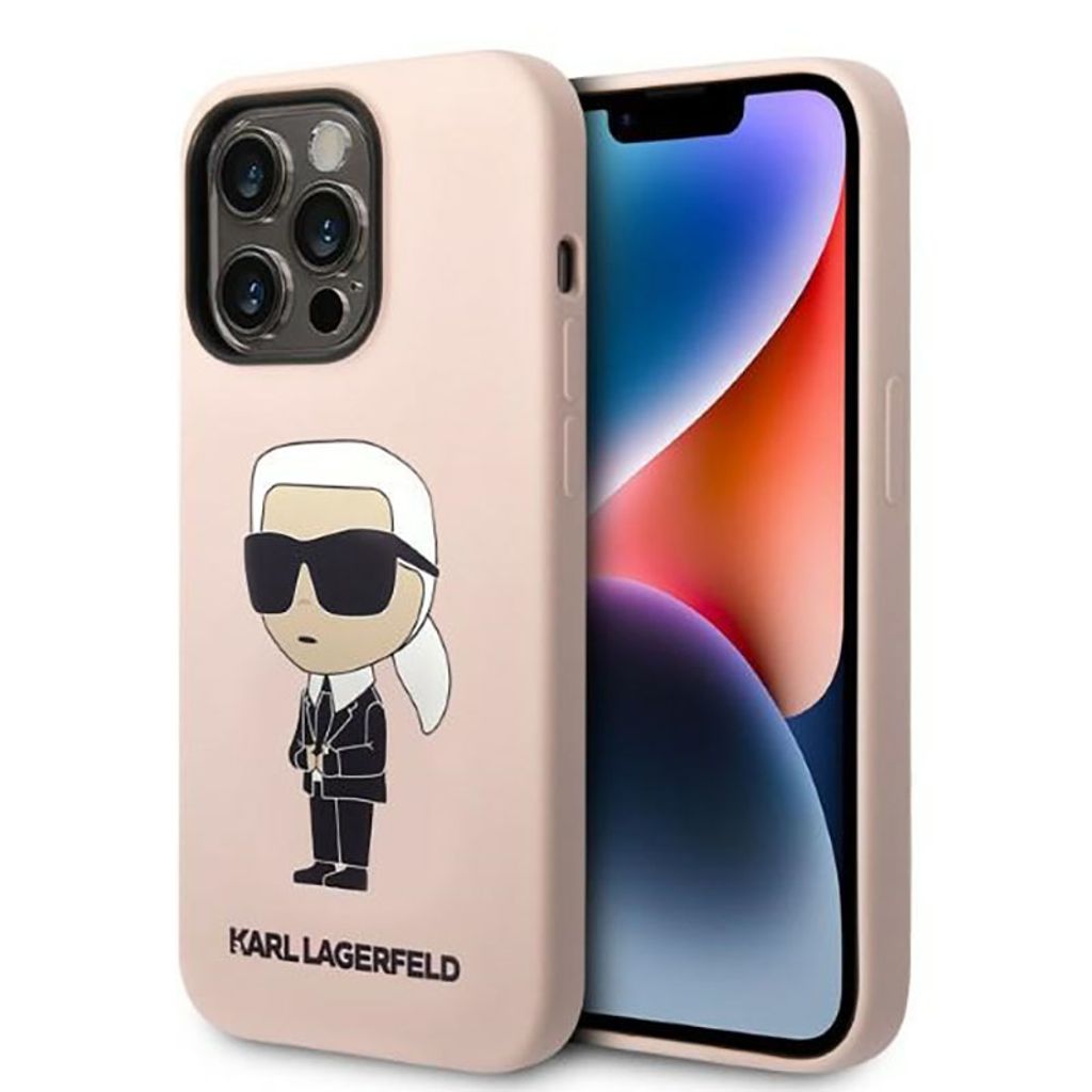 Karl Lagerfeld KLHMP14XSNIKBCP iPhone 14 Pro Max 6,7" hardcase pink Silicone Ikonik Magsafe Schutzhülle