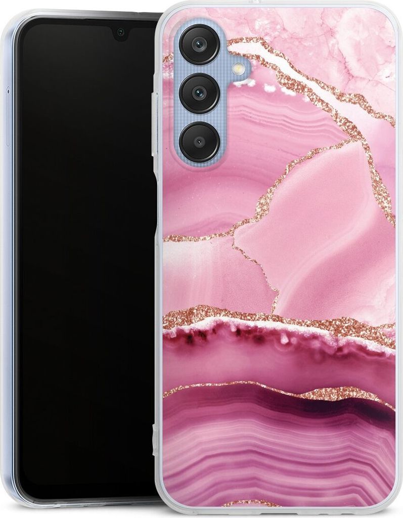 DeinDesign Handyhülle für Samsung Galaxy A25 5G Silikon Hülle Case Smartphone Schutzhülle Glitzer Look Marmor Meerjungfrau