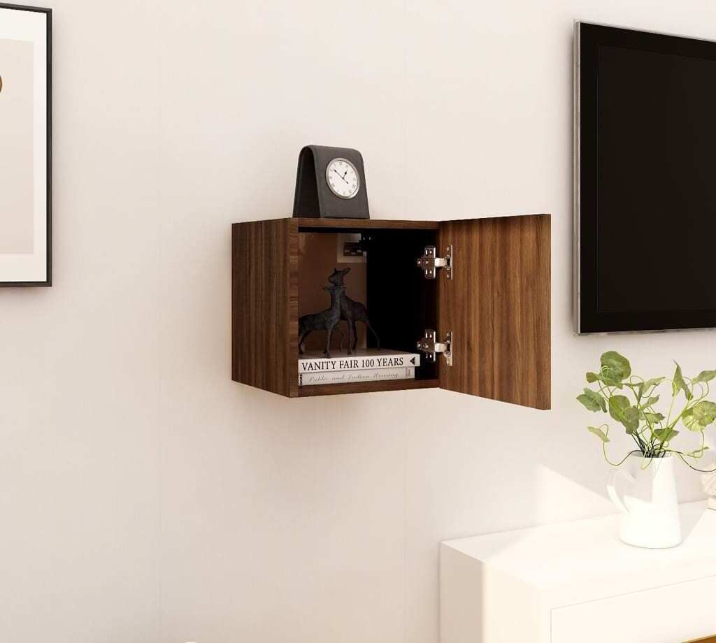 TV-Wandschrank Braun Eiche 30,5x30x30 cm , TV-Schränke Design 2024
