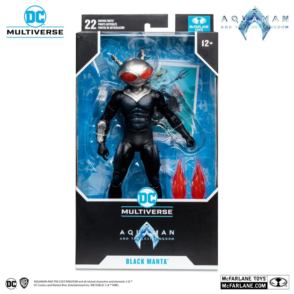 Figurine Black Manta DC Multiverse avec 22 points d'articulation 18cm
