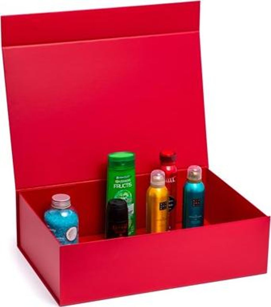 Magnetische Geschenkbox Rot 500 x 340 x 145 mm (außen) XL Für Geschenke