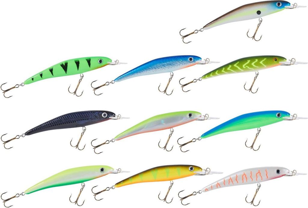 Balzer Matze Koch Wobbler UV Booster 11cm 11g Zanderwobbler, Farbe:Green Fire Tiger