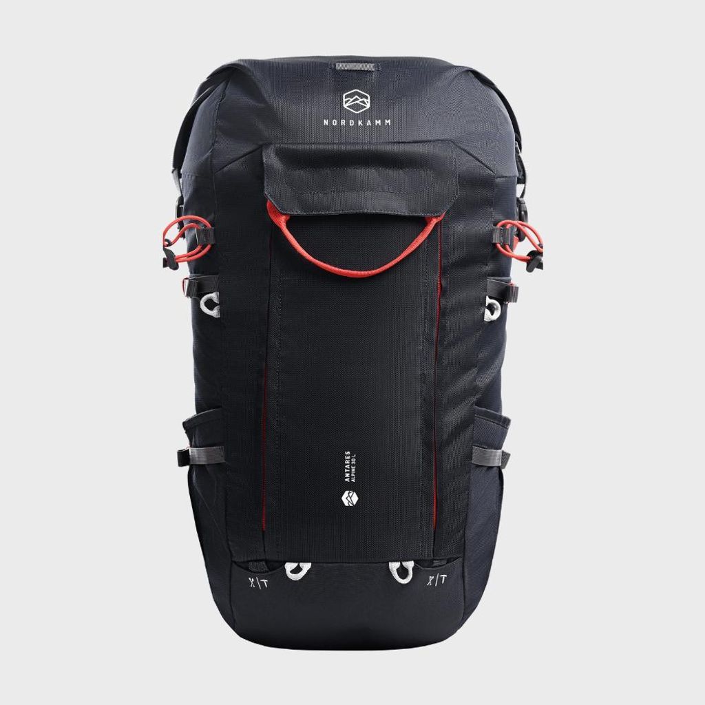 NORDKAMM Wanderrucksack 30L, Rucksack mit Rolltop, Damen, Herren, blau