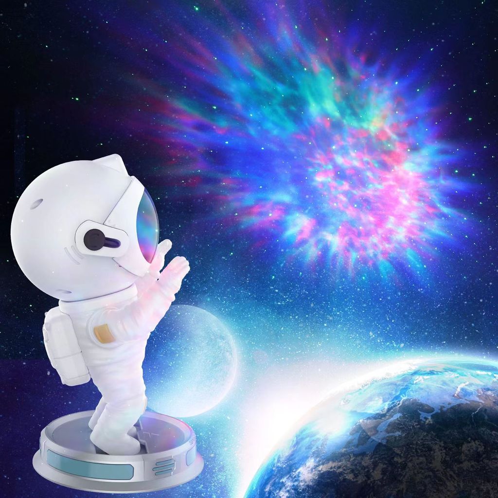 XO Projektor LED CF4 Astronaut Stern und Galaxie Weiß mit