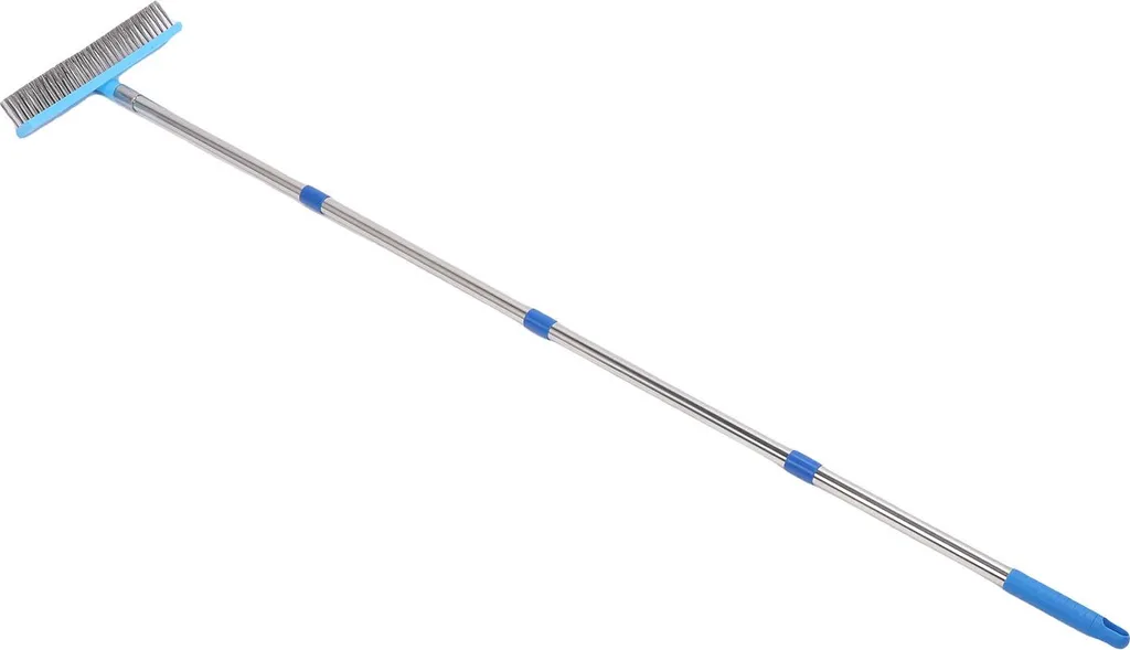 Balayette robuste en fil d'acier 30 cm avec manche télescopique 160 cm