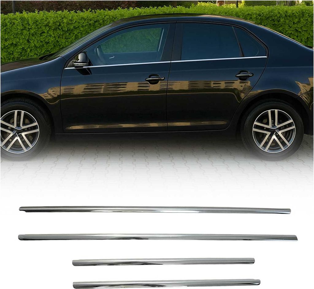 Fensterleisten Zierleisten für VW Jetta 2010-2018 Edelstahl Chrom 6tlg