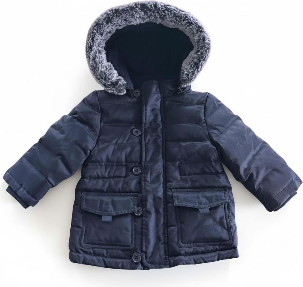 Chicco Kinder Winter Daunenjacke mit Kapuze marineblau 68