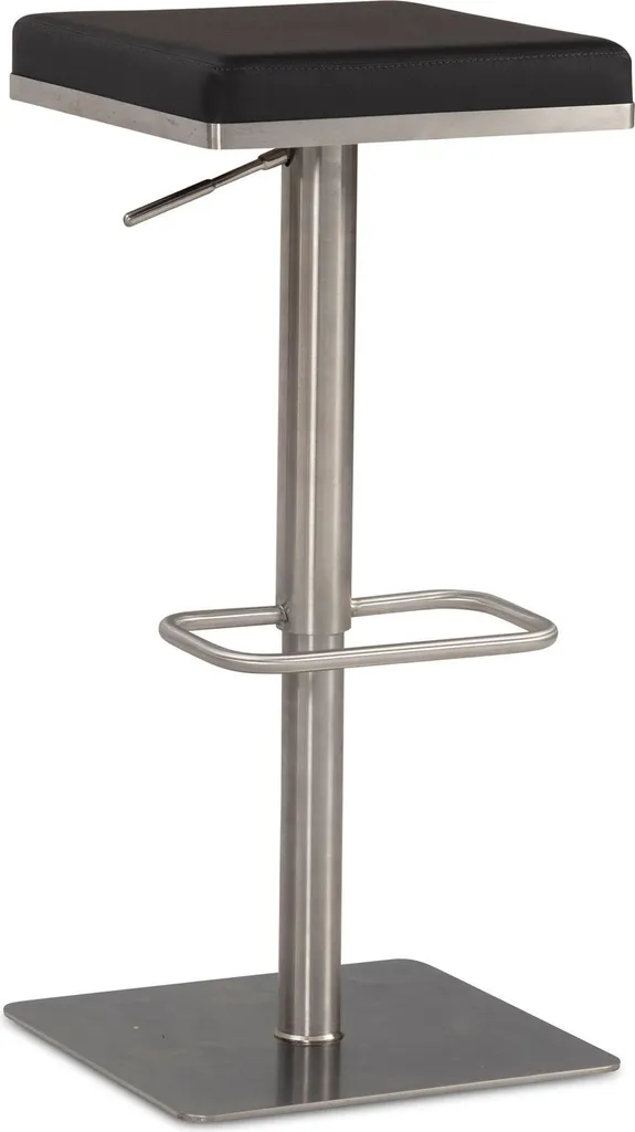 Tabouret de bistrot noir confortable pour îlot de cuisine et bar haut