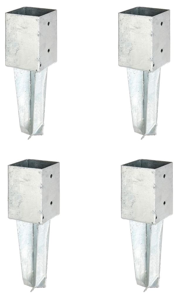 Alberts 4 x Bodenhülse für Vierkantholzpfosten, 91x91 mm, Produktbild 