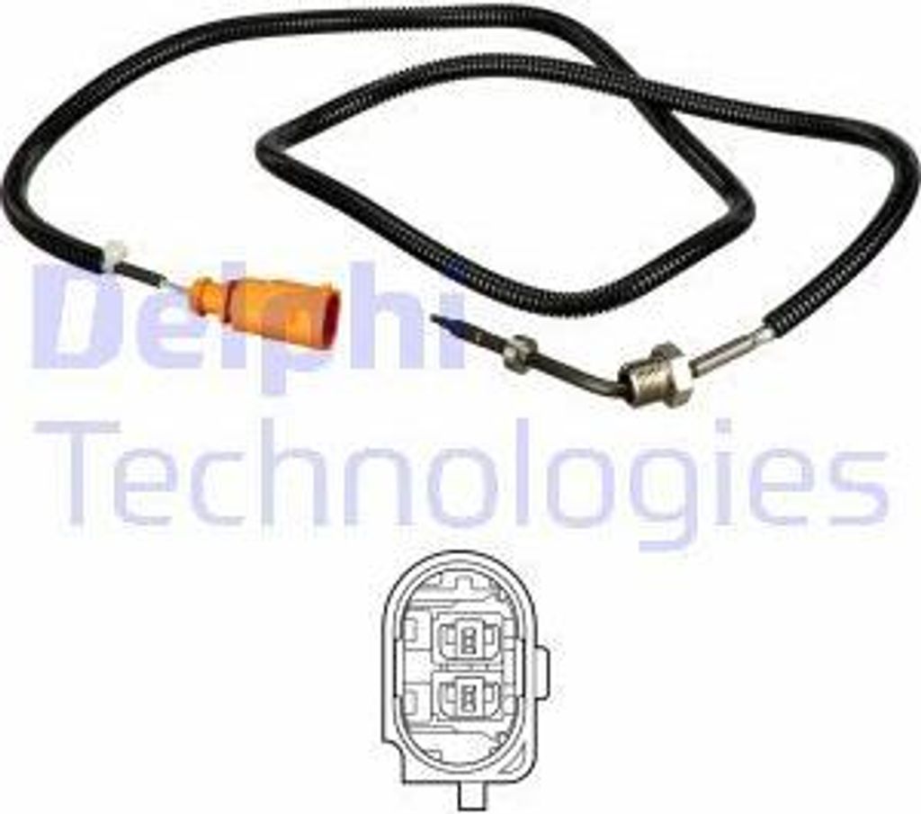 DELPHI TS30264 Abgastemperatursensor OE 070906088AF kompatibel mit Transporter V, Multivan V