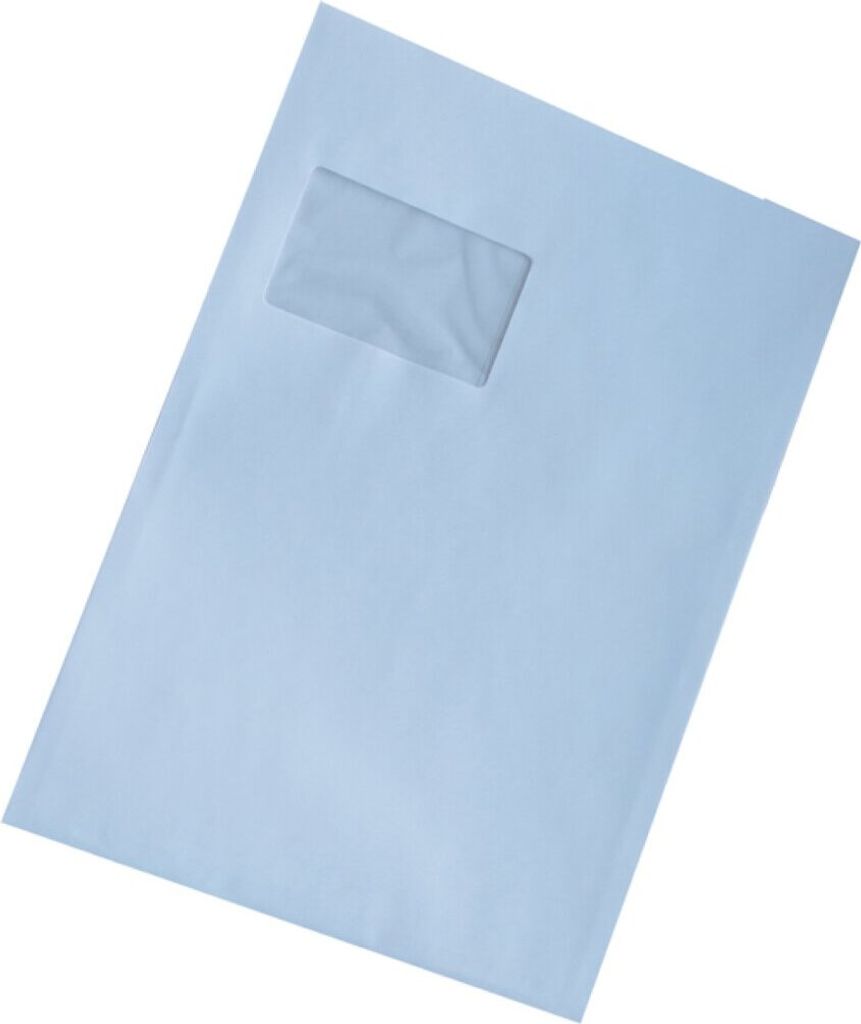 Büroring Versandtasche DIN C4, mit Fenster, selbstklebend, 120g/qm, weiß, 250 Stück