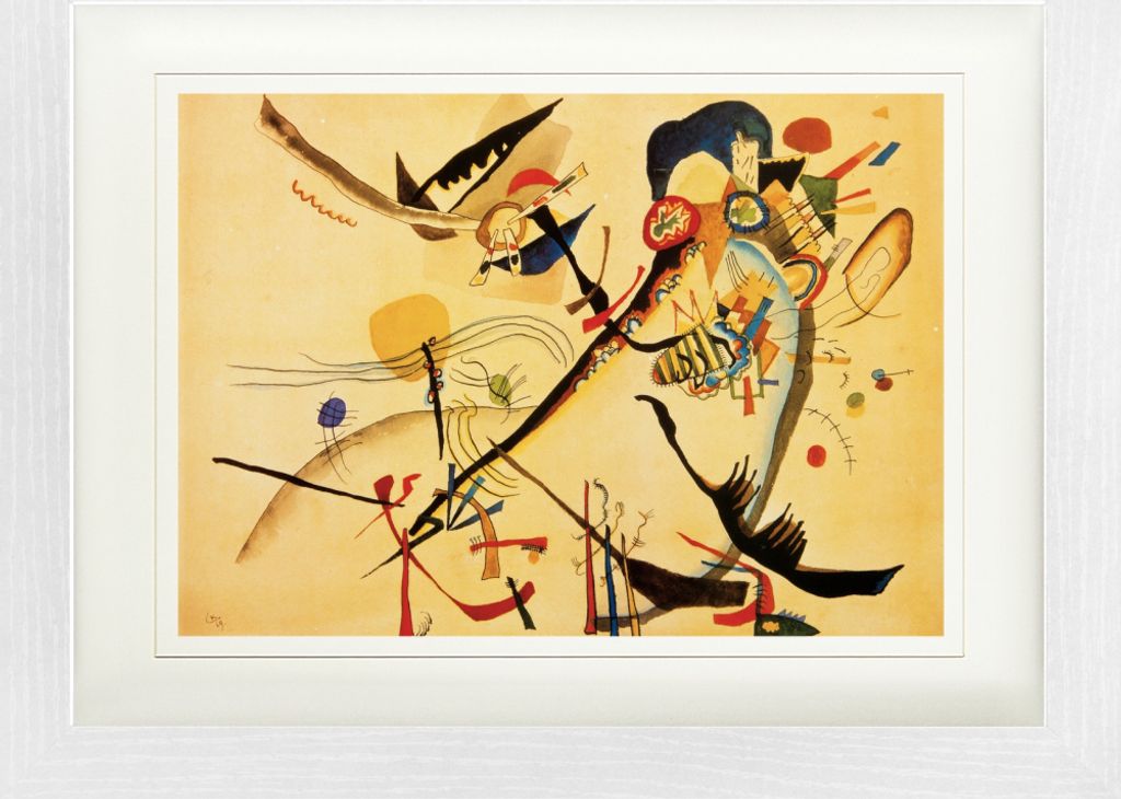 Wassily Kandinsky Gerahmtes Bild Mit Edlem Passepartout | Wand-Bilder | Im Bilderrahmen - Studie Für Blaues Segment, 1919 (30 x 40 cm)
