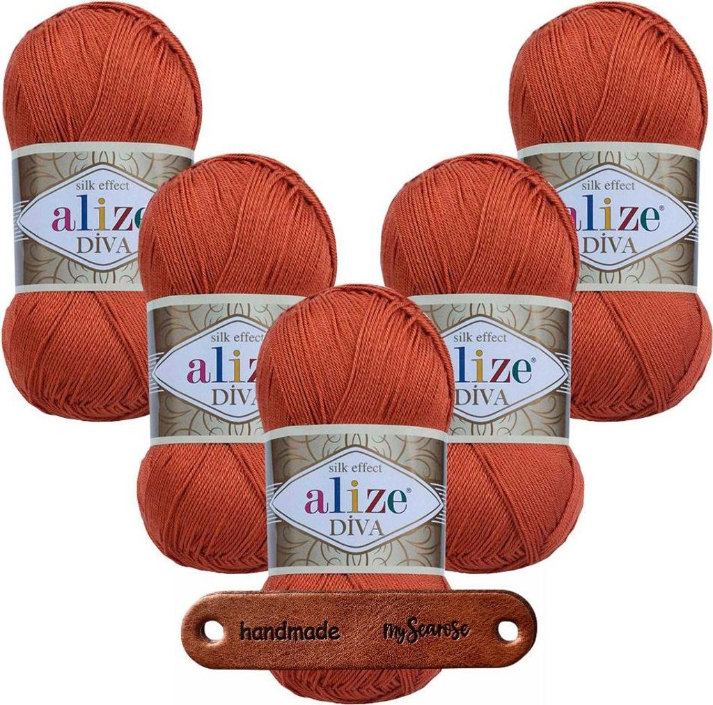 5 x ALIZE Diva 36 Terra mit Label Produktbild 