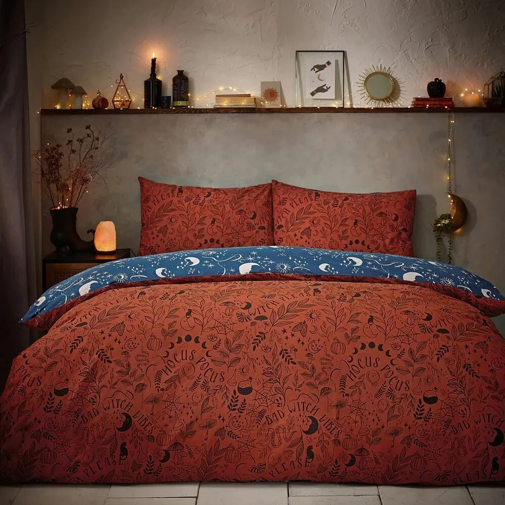 Ensemble de lit Kingsize réversible Furn : confort et style Rouille