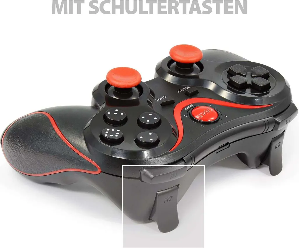Manette de jeu Bluetooth compatible PS3 et Android Eaxus Noire - 8