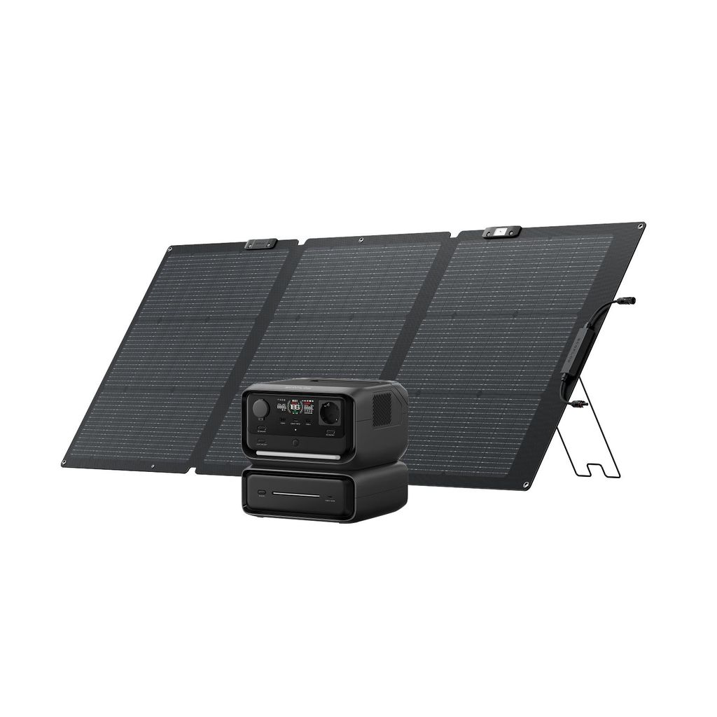 ECOFLOW RIVER 3 Max Tragbare Powerstation & 160 W Solarpanel, 572 Wh LFP Batterie