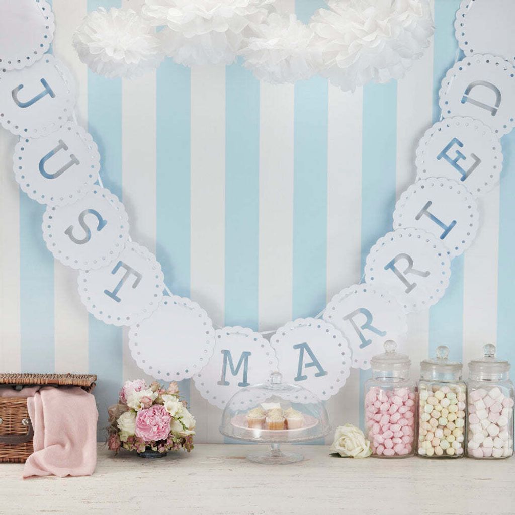 Just Married Vintage Girlande 3,5m Produktbild 