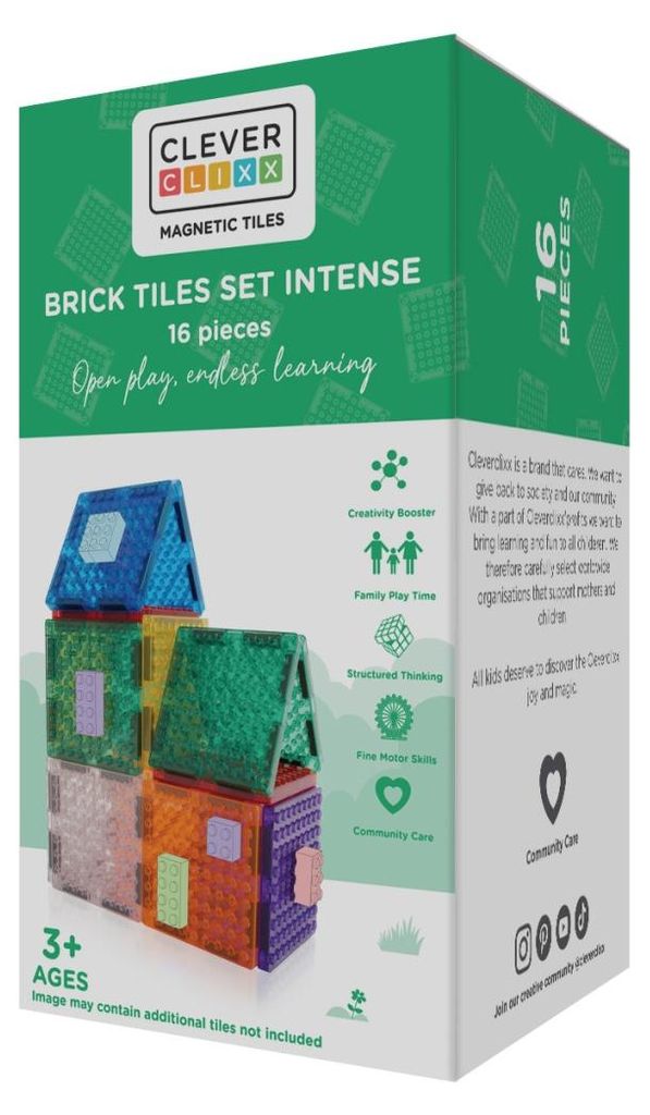 Set de construction magnétique Brick Tiles, 16 pièces, Image du produit 