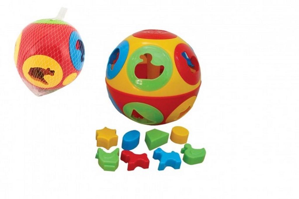 Vkládačka míč plast průměr 17cm v síťce 12m+ Obrázek produktu 
