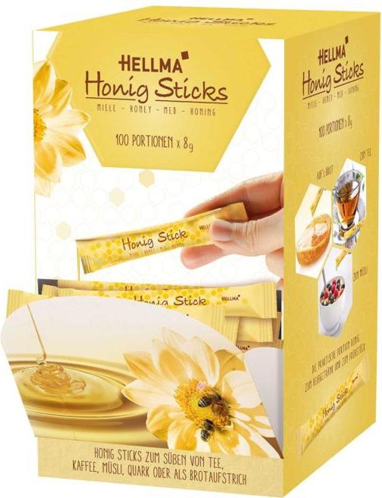 Hellma 60118763 Medové tyčinky 100 x 8,0 g Obrázok produktu 