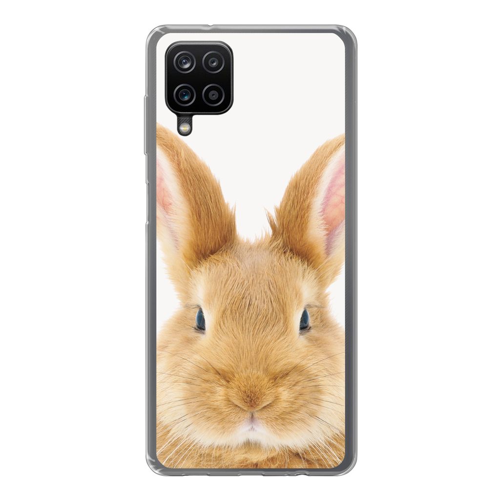 MuchoWow Handyhülle Schutzhülle Hülle für Samsung Galaxy A12 Kinder - Kaninchen - Kind - Mädchen - Jungen Silikon Softcase Handy Hülle - Bild