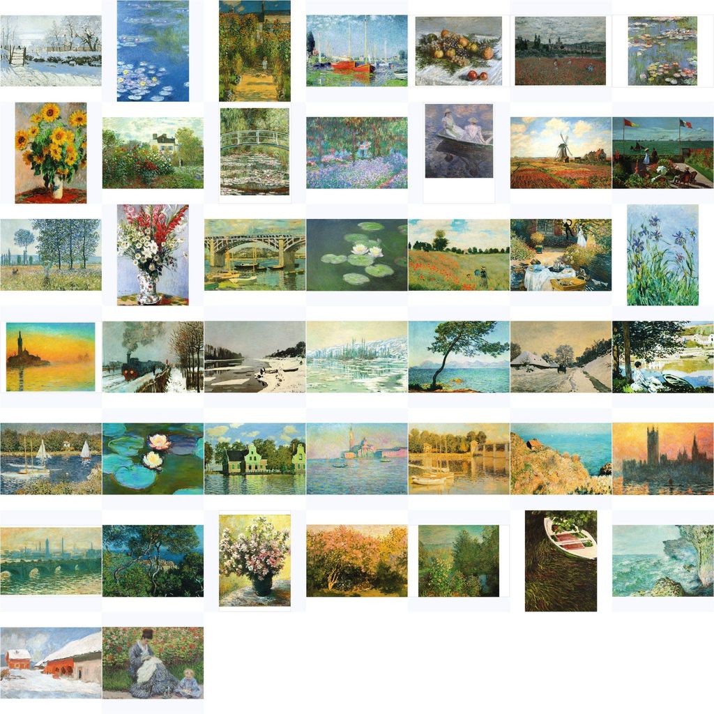 Kunstkarten-Komplett-Set Claude Monet