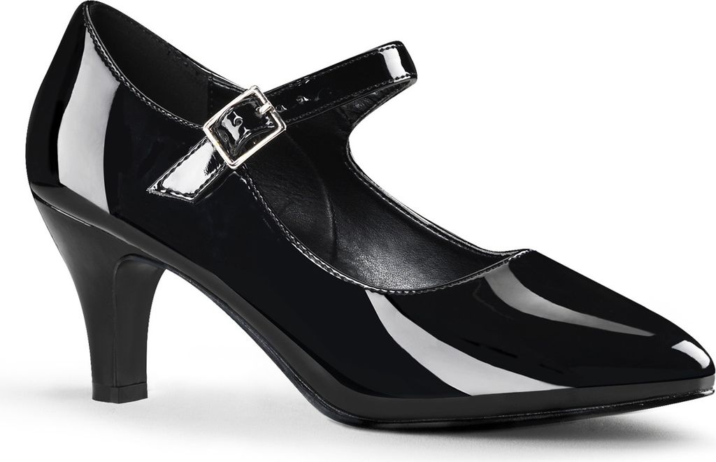 DIVINE-440 Damen Pumps von Pleaser Pink Label, Schwarz Lack , EU 41, US 11