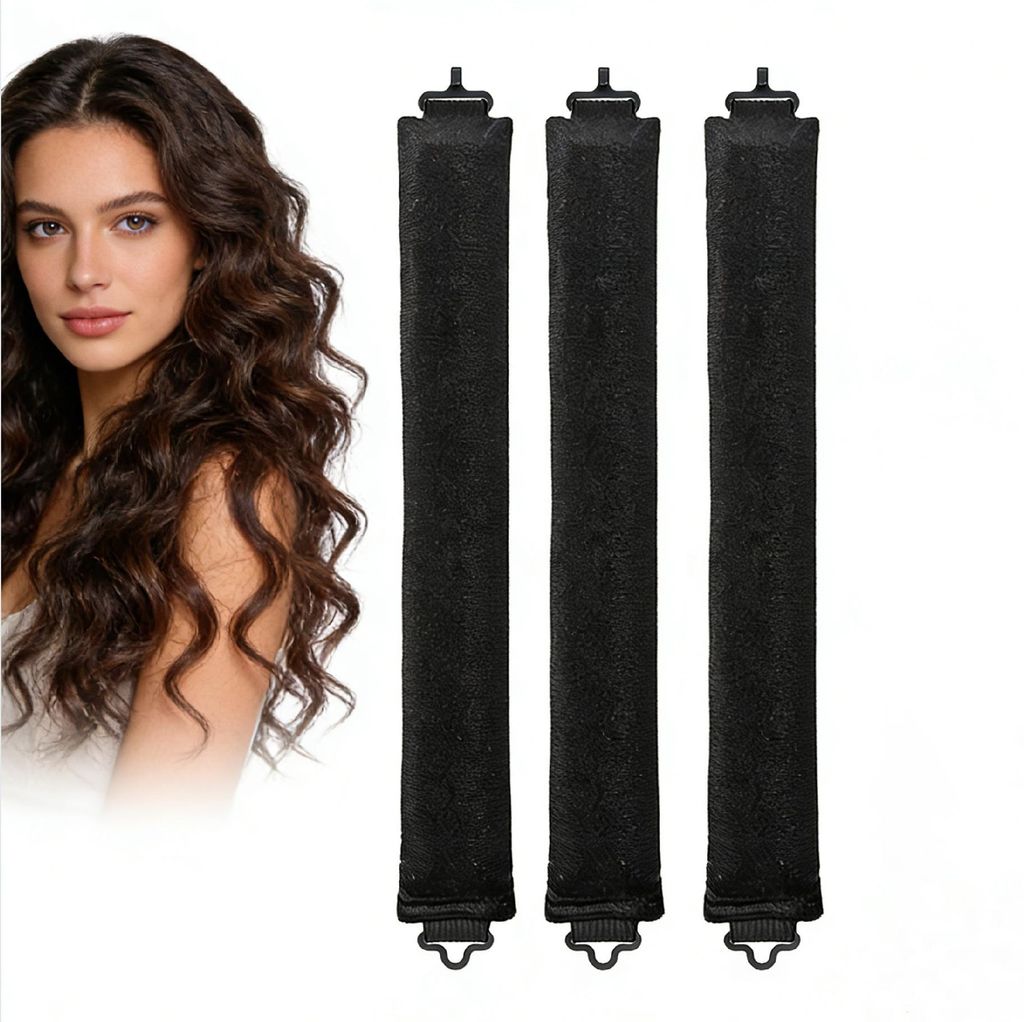 OKWISH Heatless Curls Band,Neu Lockenwickler über Nacht 3 Stück Overnight Blowout Locken Ohne Hitze Diy Overnight Curls Gummi Hitzefreier Lockenw...