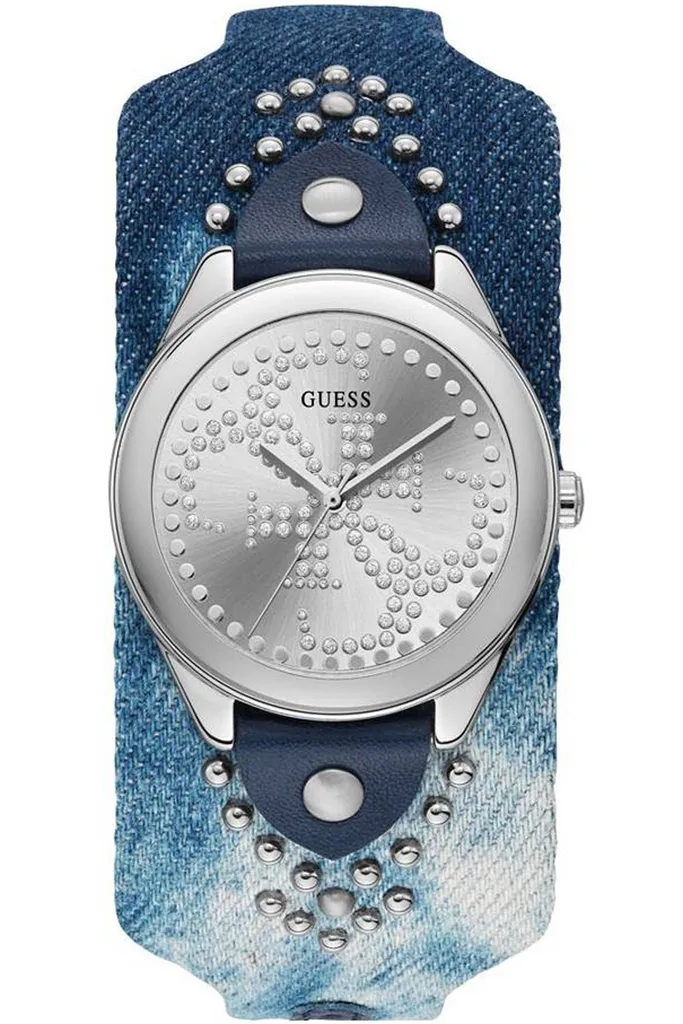 GUESS W1141L1 Orologio Donna 36mm - Eleganza Denim e Argento Shop