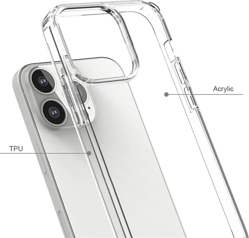 Cover iPhone 13 Trasparente Anti-Ingiallimento: Custodia Silicone Ibrida