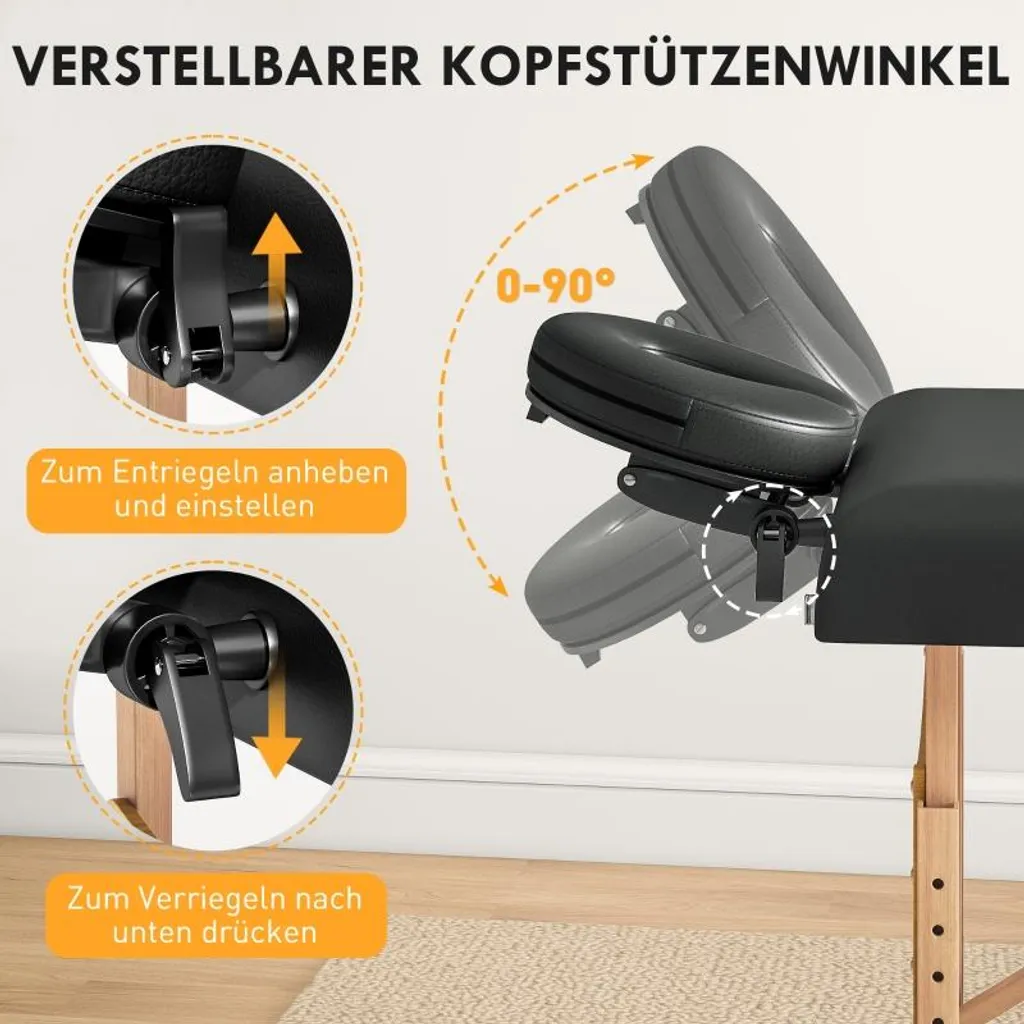 Table de massage réglable 2 zones bois noir pour éviter le mal de dos - 4