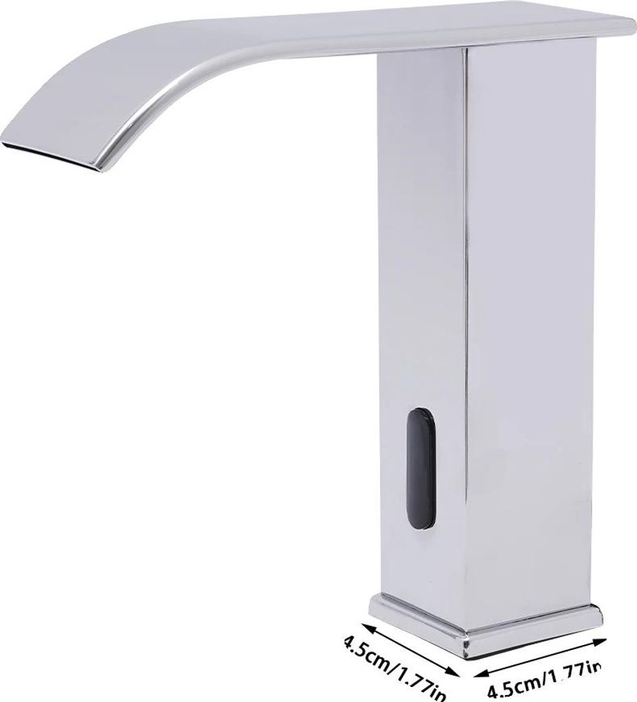Automatischer Sensor-Wasserhahn, berührungslose Bedienung, Wasserfallfluss-Design, Galvanisierung