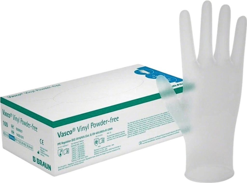 B. Braun Vasco® Vinyl Powder-free Einmalhandschuhe - L / Produktbild 4