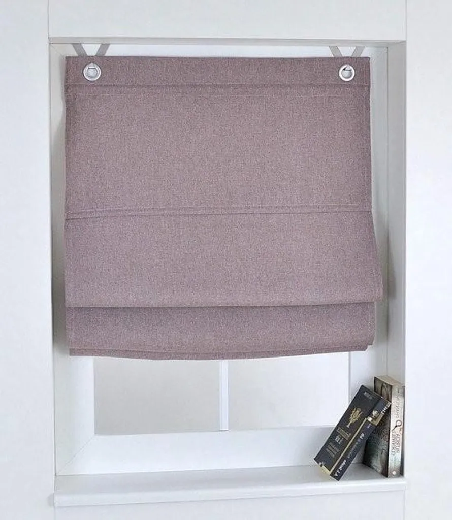 Rideau Occultant Dimout Marron 100x130 cm - Finition Oeillets Premium
