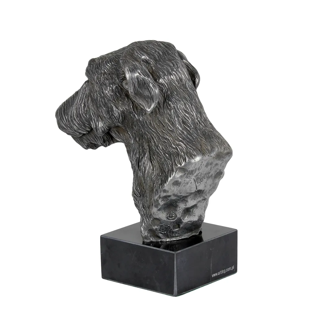 Scottish Deerhound : figurine de chien en marbre argenté par Art-Dog - 6