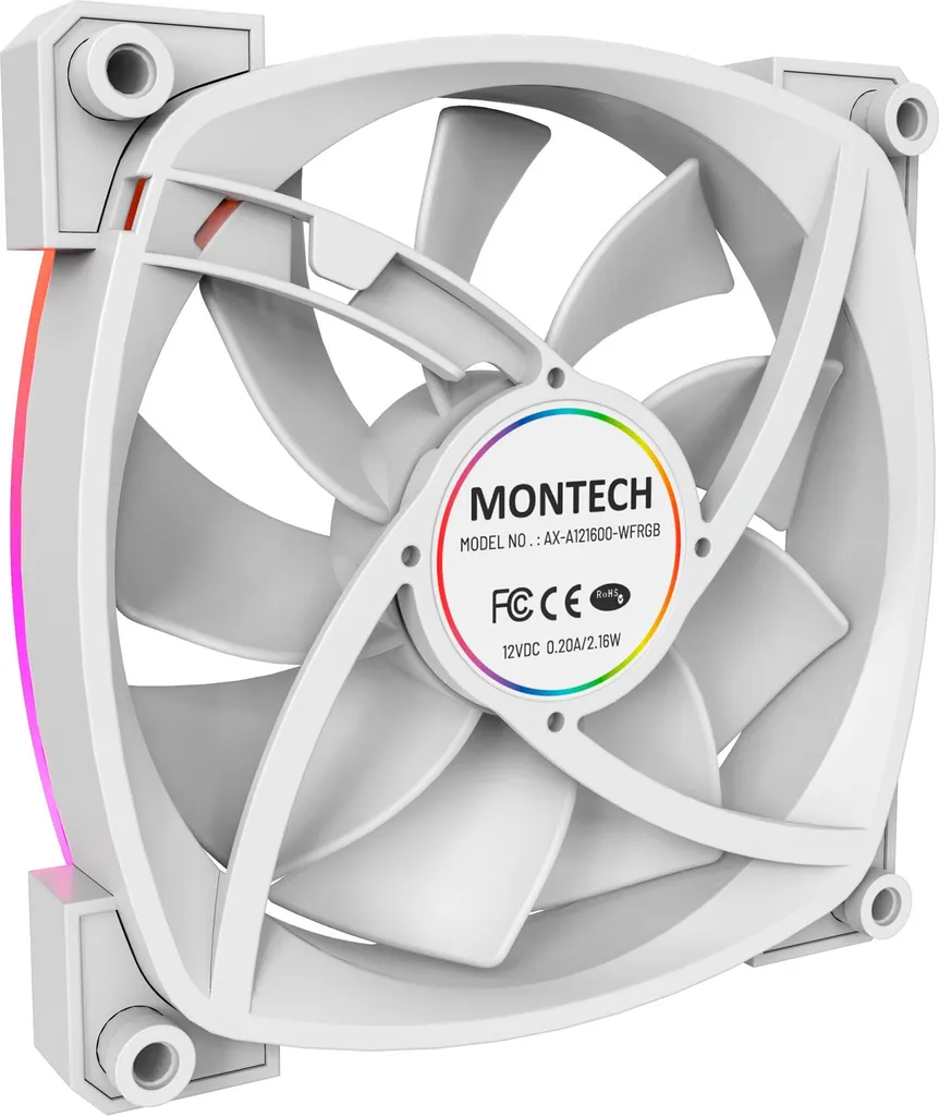 Pack Refroidissement PC Blanc MONTECH AX120 PWM ARGB pour Setup Gaming