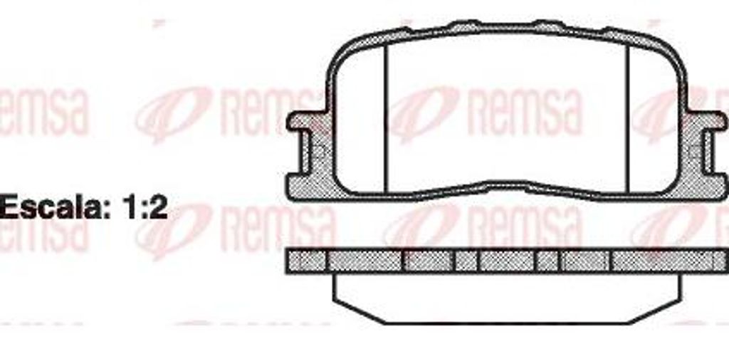 REMSA 0854.00 Bremsbelagsatz, Scheibenbremse OE 0446633090 kompatibel mit Camry