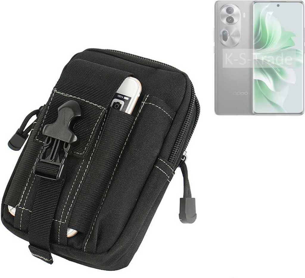K-S-Trade Gürtel Tasche kompatibel mit Oppo Reno11 Gürteltasche Holster Schutz Hülle Handy Hülle Smartphone outdoor Handy-Hülle schwarz
