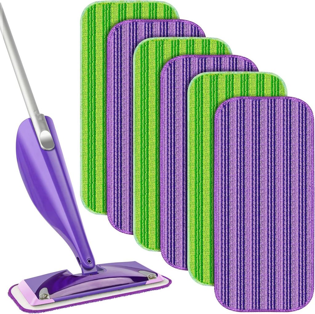 6 Stück Mopp-Pads für Swiffer Wet Jet 12 Zoll Flachmopp, Nachfüllpackung, wiederverwendbare Mopp-Ersatzpads