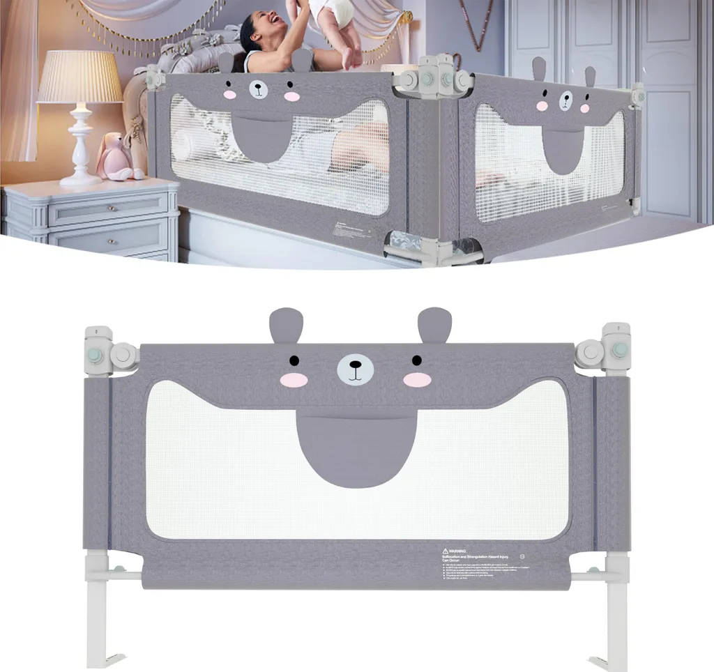 Évitez les chutes de lit : Barrière de 150 cm réglable pour bébé et enfant