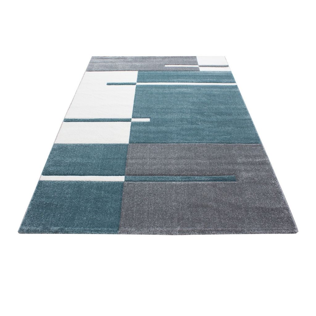 Ayyildiz | Moderner Teppich - Geometrisch - Abstrakt Design - Kurzflor Wohnzimmer - bunt - 200 cm x 140 cm