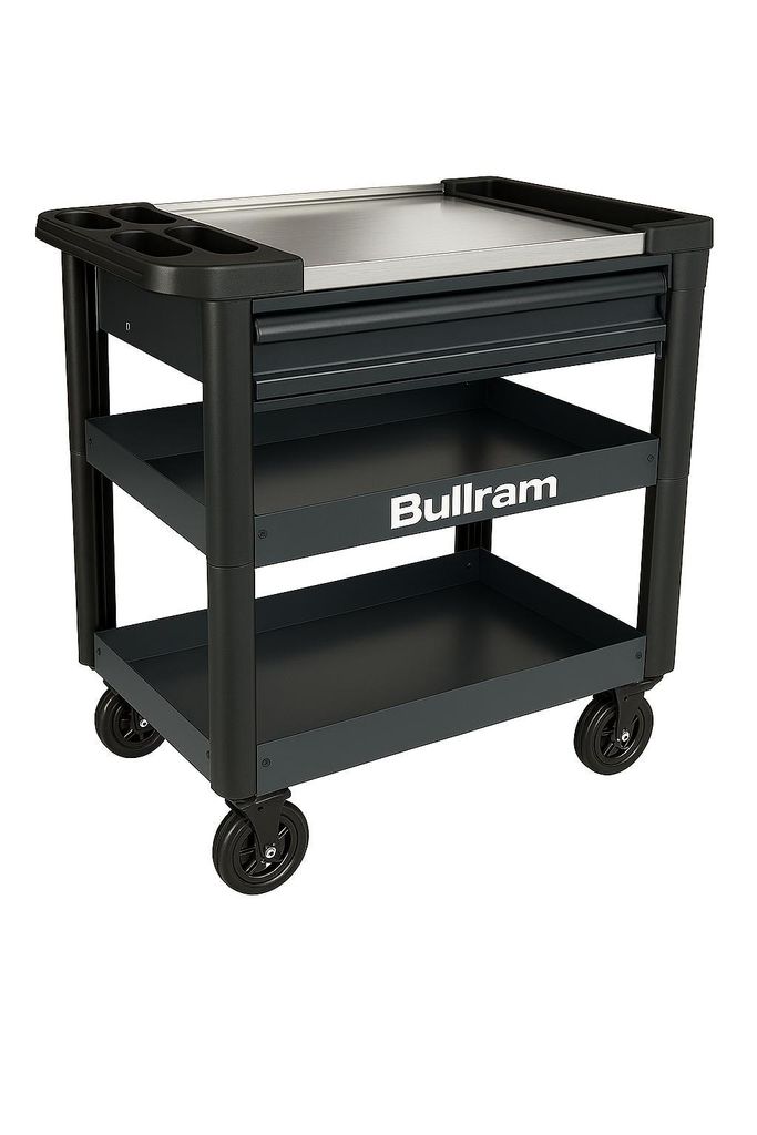Werkstattwagen 52x42x95cm mit 2 Schubladen Werkzeugwagen Rollwagen Werkstatt